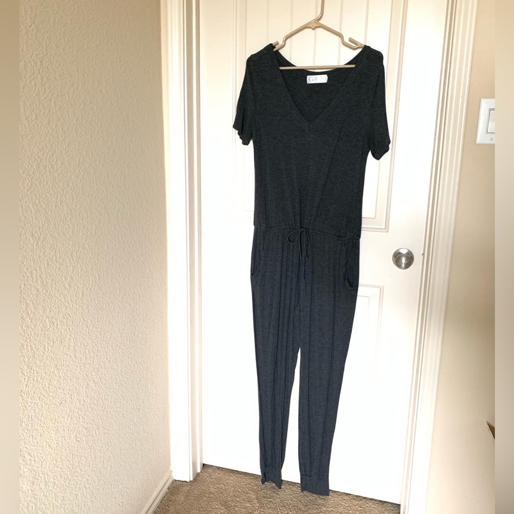Charcoal Grey Jumpsuit Eva Jo